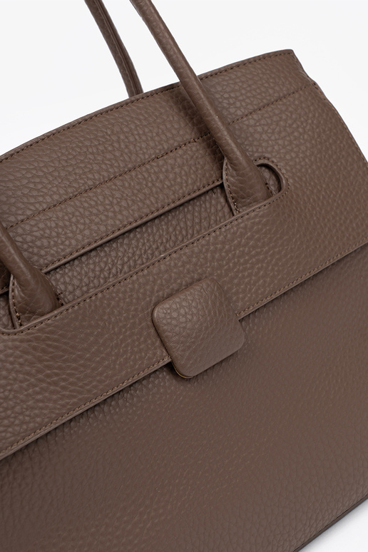 Kabelka shopperka z fakturoInanej eko skóry