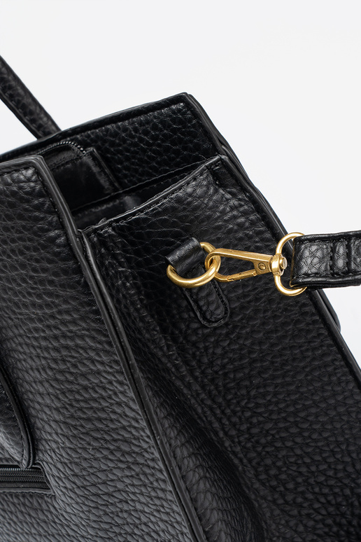 klasické Kabelka čierna na ramene