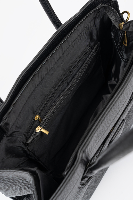 klasické Kabelka čierna na ramene