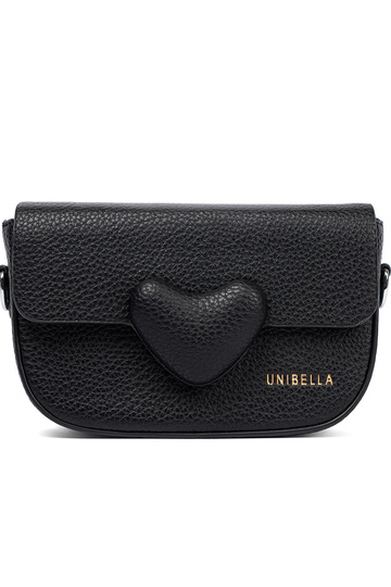 Kobieca Kabelka čierna z dekoracyjnym zapięciem 2