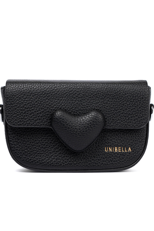 Kobieca Kabelka čierna z dekoracyjnym zapięciem