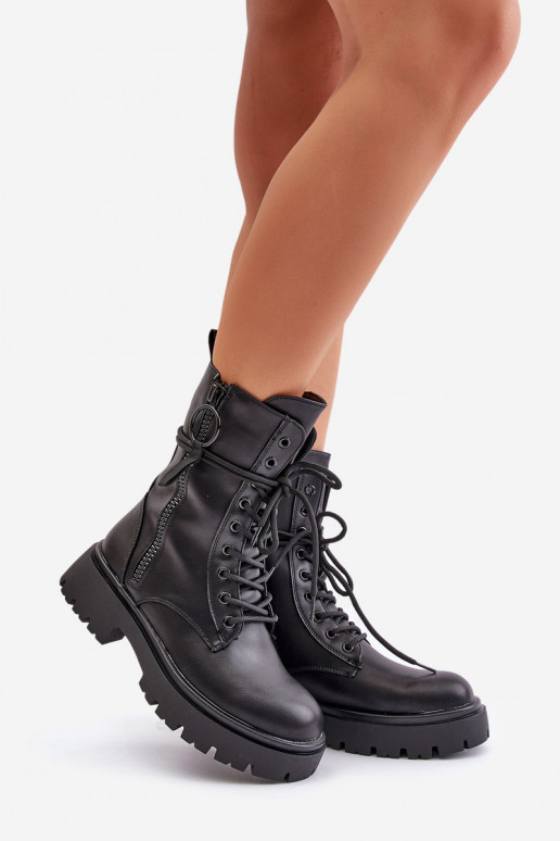 zahriať sa Pracovné členkové topánky Dámske z eko kože čierna Nealandra zahriať sa Pracovné členkové topánky Dámske z eko kože čierna Nealandra