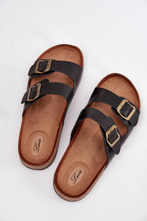 Dámske Papuče s platformou s prackami čierna Vesina