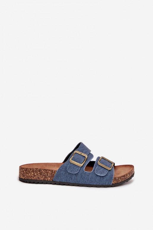 Dámske Papuče s platformou s prackami Tmavý Jeans Vesina