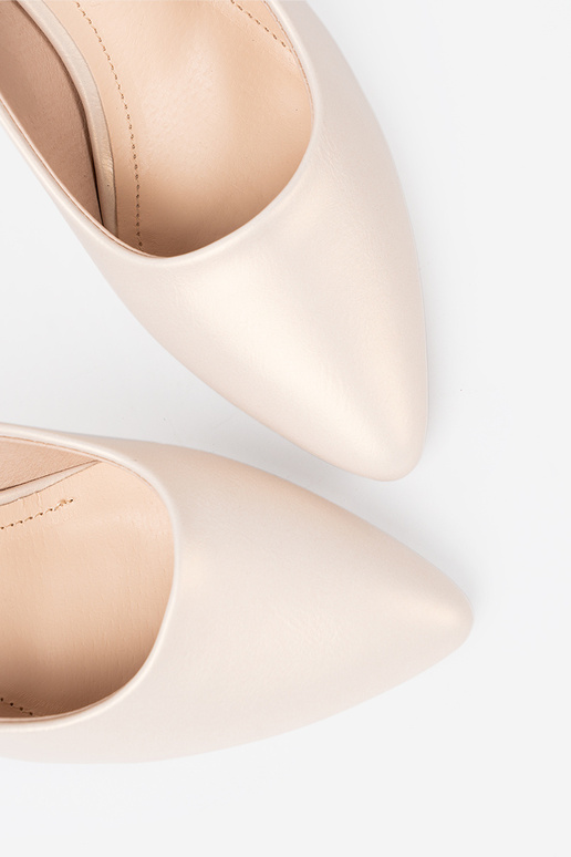 Elegantný štýl biele vysoké podpätky s tenkým podpätkom