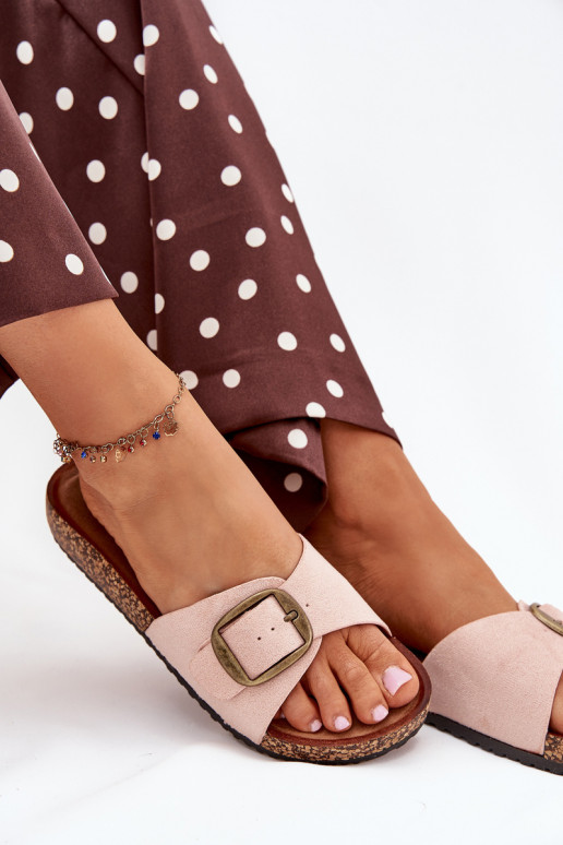 Dámske papuče s prackami s platformou Ružová Zavira