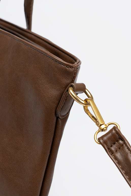 Hnedá Kabelka ze zlatámi elementami