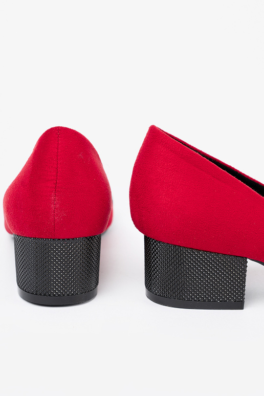 červená Vysoké opätky s lukom i lakieroInanym noskiem červená Vysoké opätky s lukom i lakieroInanym noskiem