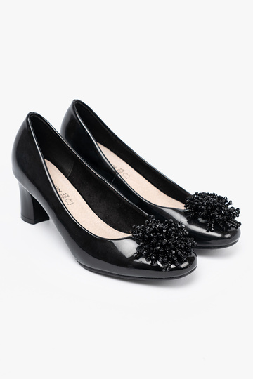 s lakovým efektom Vysoké opätky z efektoInną ozdobą