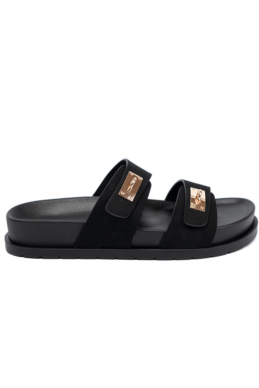 Papuče s platformou ze zlatámi detalami