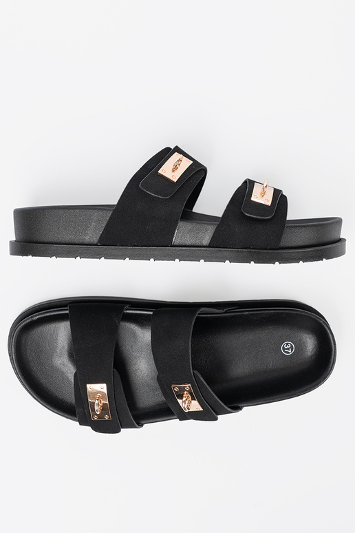 Papuče s platformou ze zlatámi detalami