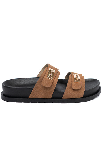 JansnoHnedá farba papuče dámske ze zlatámi InstaInkami 2