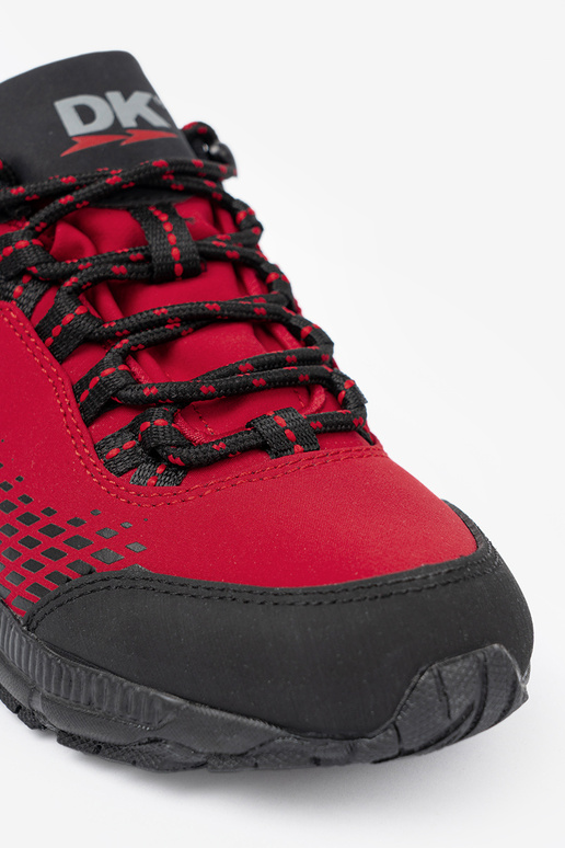 Červené trekingové topánky na hrubej platforme DK Červené trekingové topánky na hrubej platforme DK