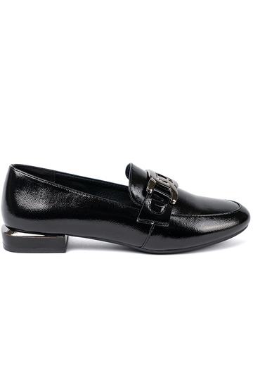 s lakovým efektom Dámske mokasíny s ozdobnou sponou Sergio Leone 2