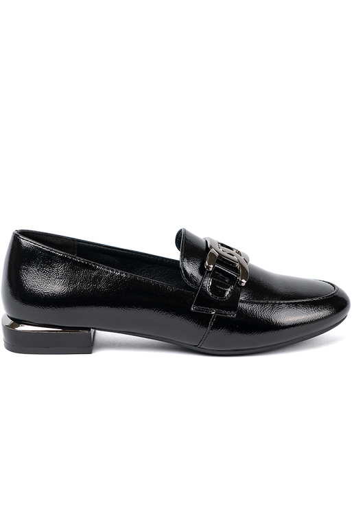 s lakovým efektom Dámske mokasíny s ozdobnou sponou Sergio Leone