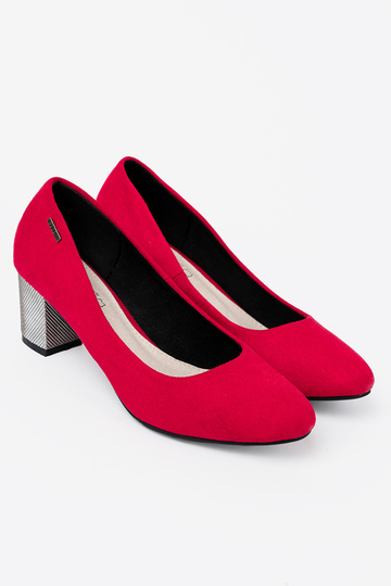 červená Vysoké opätky na striebrom słupku