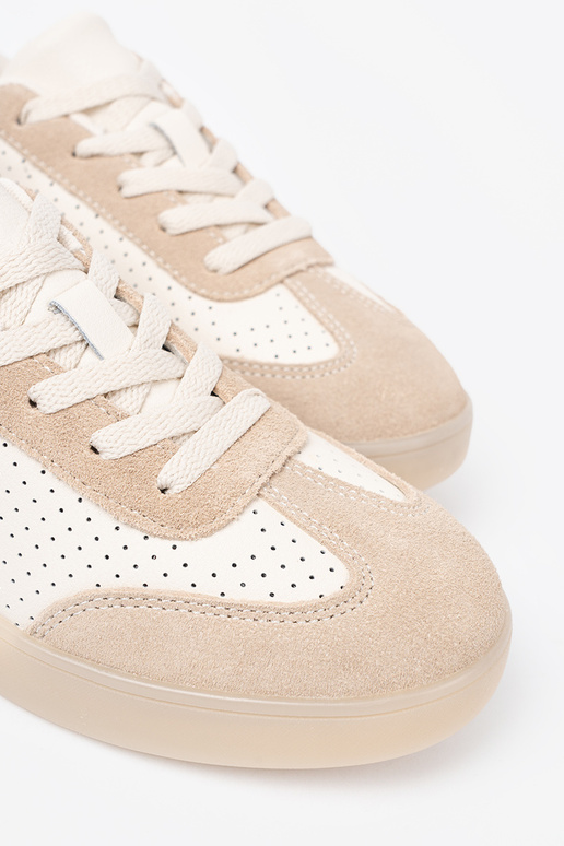 Dámske topánky na voľný čas prelamované svetlobéžová