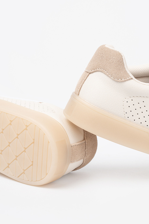 Dámske topánky na voľný čas prelamované svetlobéžová