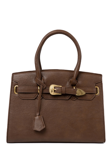 Hnedá Kabelka s ozdobnou sponou In zlatám kolorze 2