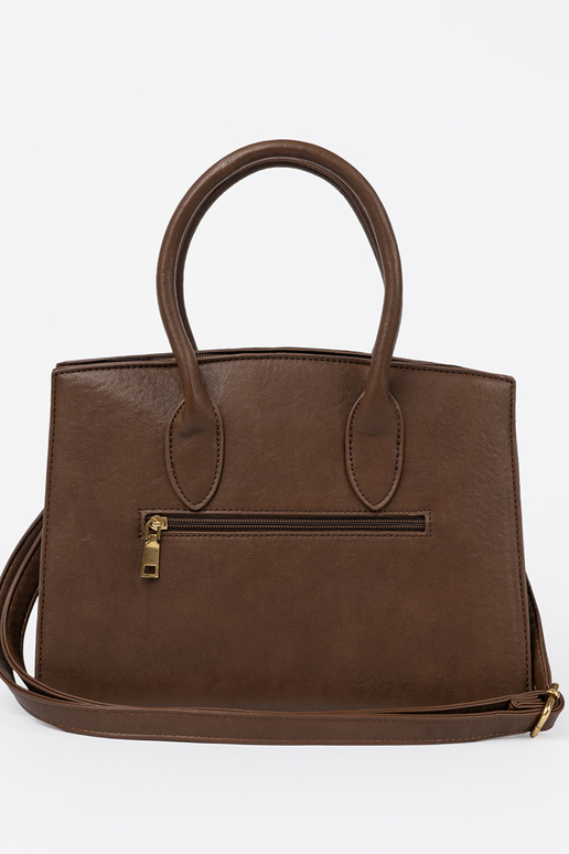 Hnedá Kabelka s ozdobnou sponou In zlatám kolorze