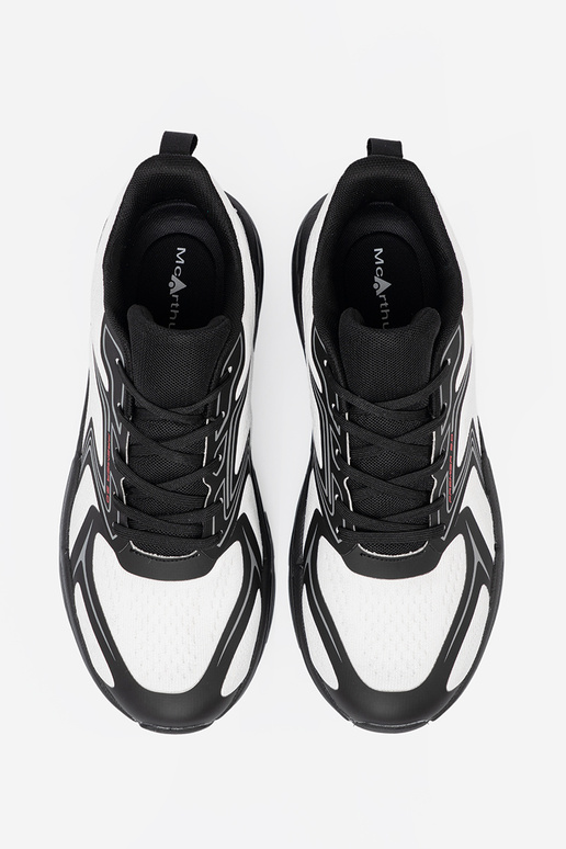 Pohodlné tenisky biely čierna z siateczkoIną strukturą McArthur