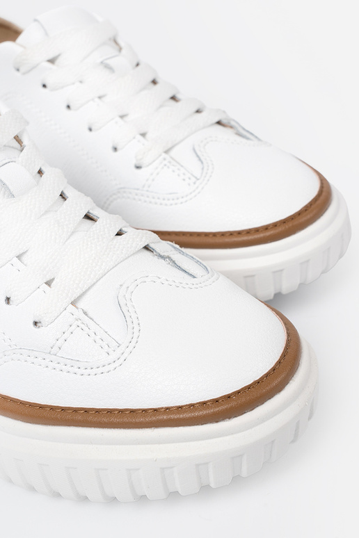 biela farba Tenisky kožené platformie Sergio Leone