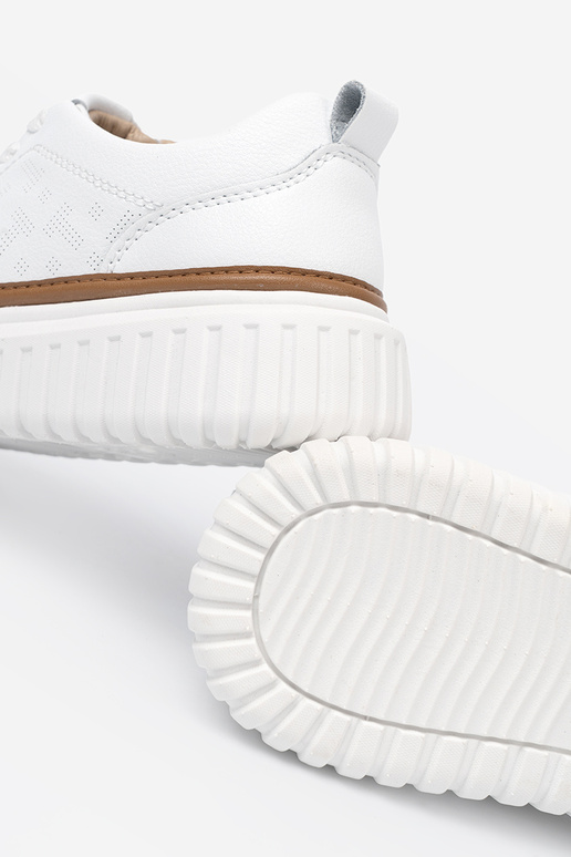 biela farba Tenisky kožené platformie Sergio Leone