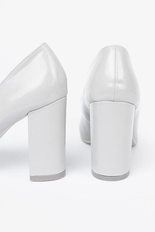 Šedá Lakované vysoké podpätky