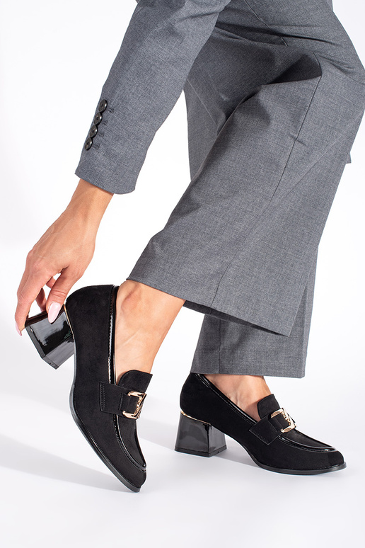 zo semišu dámske topánky na hrubej tyči