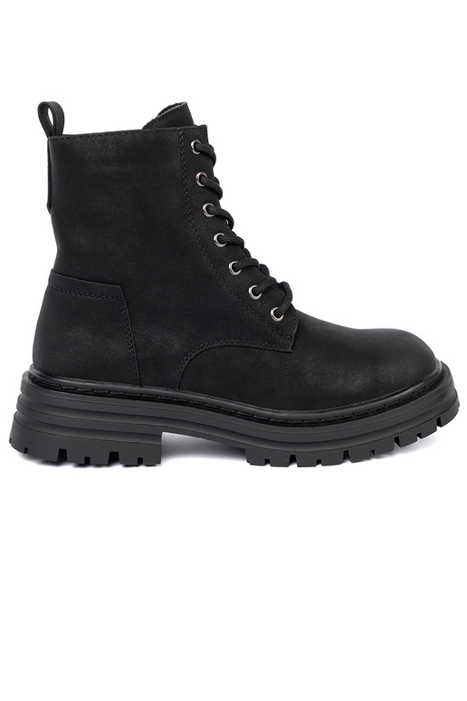 čierna topánkye z šnurovaniem i bieżnikiem Sergio Leone