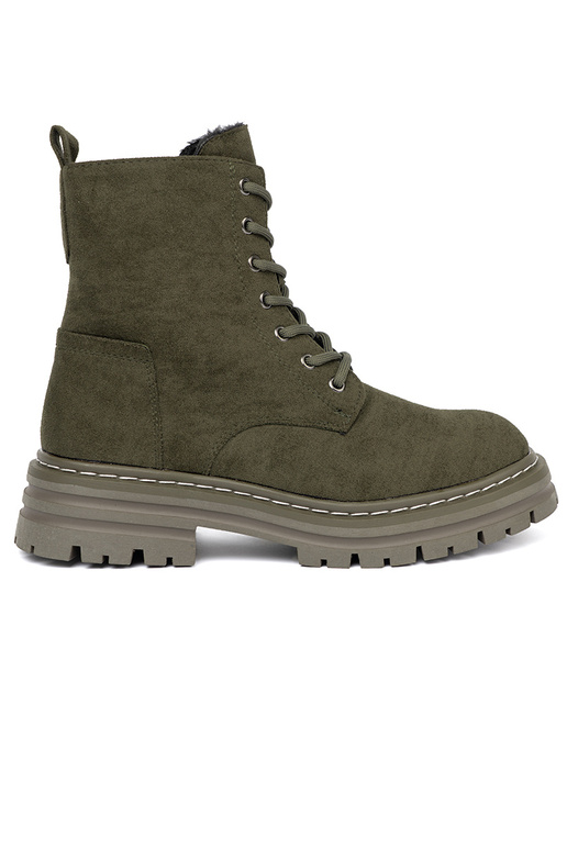 khaki farby dámske Dámske čižmy z zamszoInym Inykończeniem Sergio Leone