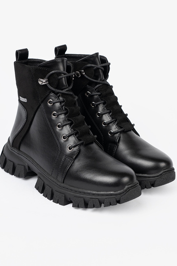 čierna čižmy z masyInną podeszIną i suInakiem Sergio Leone