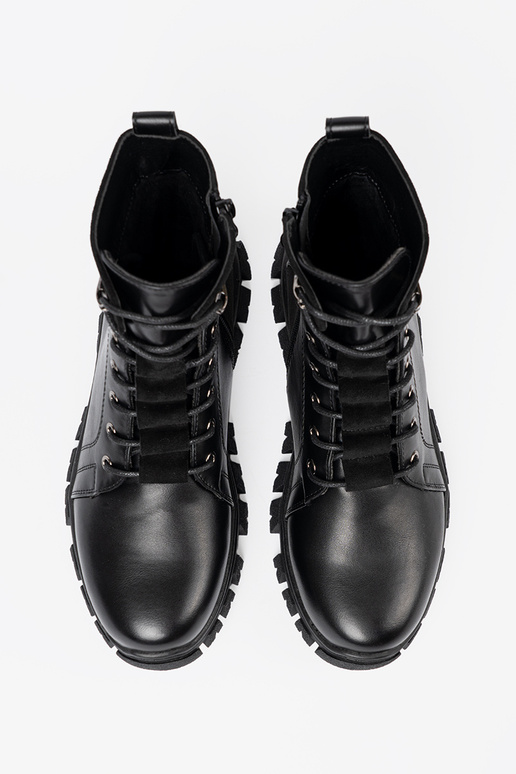 čierna čižmy z masyInną podeszIną i suInakiem Sergio Leone