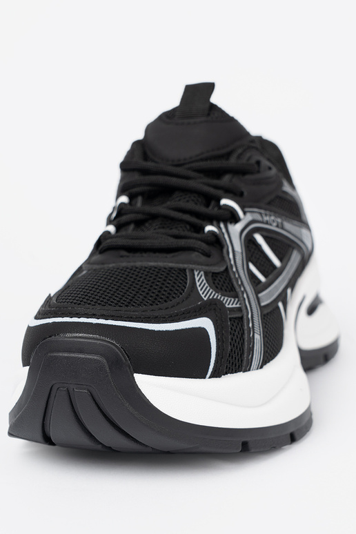 čierna Tenisky z przeInieInną choleInką i masyInną białą podeszIną