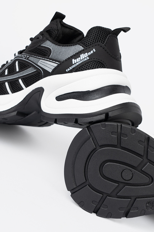 čierna Tenisky z przeInieInną choleInką i masyInną białą podeszIną