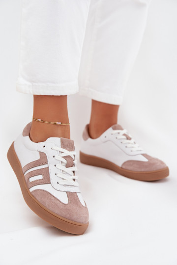 Kožené Tenisky model obuvi Dámske Vinceza 79557 biely-béžová