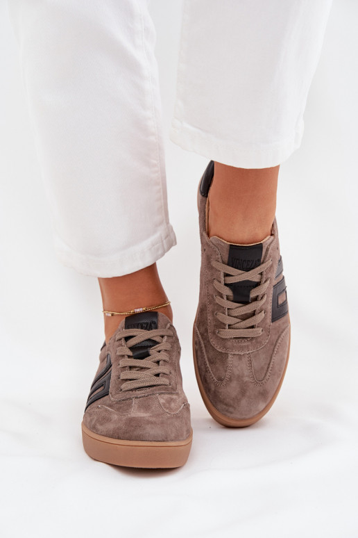 zo semišu Tenisky model obuvi Dámske Vinceza 79557 béžová