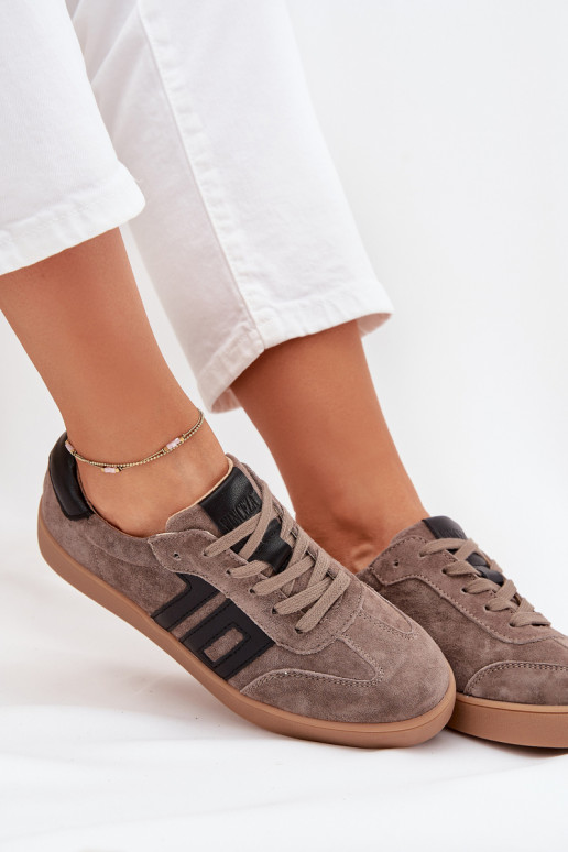 zo semišu Tenisky model obuvi Dámske Vinceza 79557 béžová