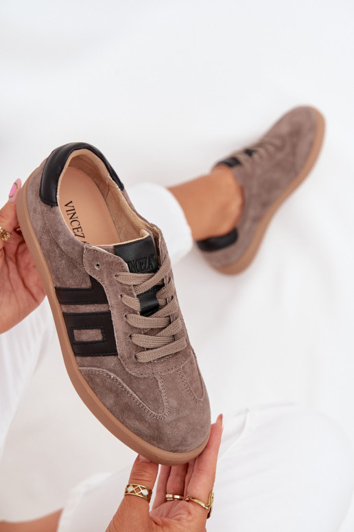 zo semišu Tenisky model obuvi Dámske Vinceza 79557 béžová