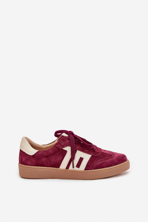 zo semišu Tenisky model obuvi Dámske Vinceza 79557 bordová