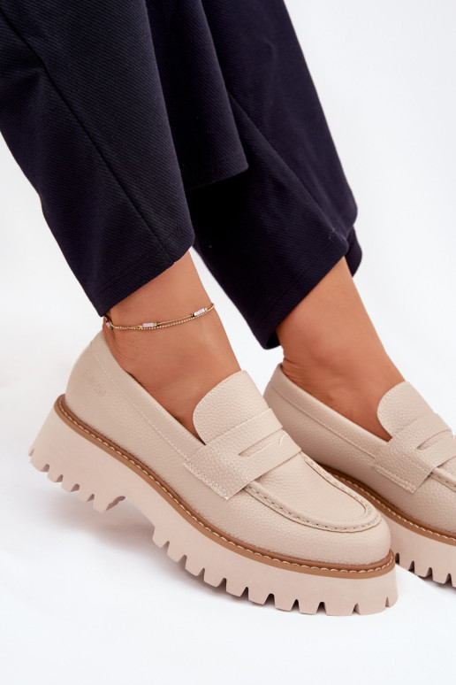 Dámske mokasíny na platforme A Ploché Pätky Big Star NN274050 béžová