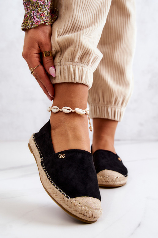 Dámske Semišové espadrilky čierna Joaquin