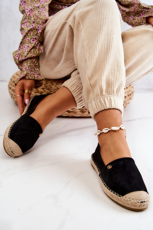 Dámske Semišové espadrilky čierna Joaquin