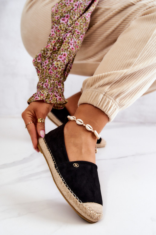 Dámske Semišové espadrilky čierna Joaquin