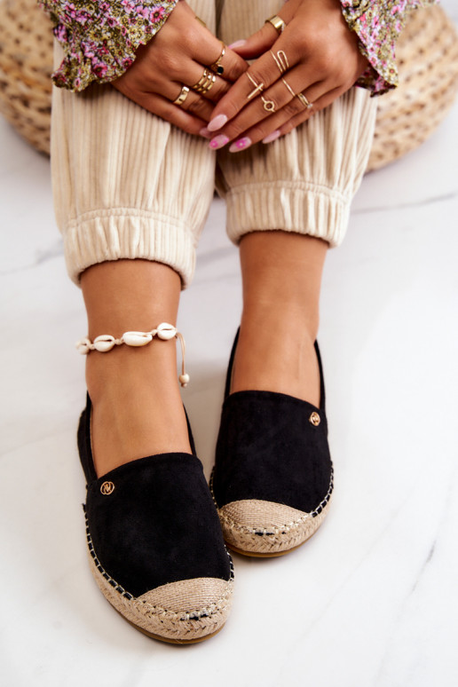 Dámske Semišové espadrilky čierna Joaquin