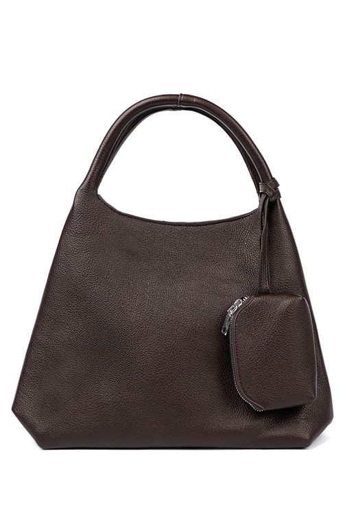 Elegantný Hnedá Kabelka z kosmetyczką In środku