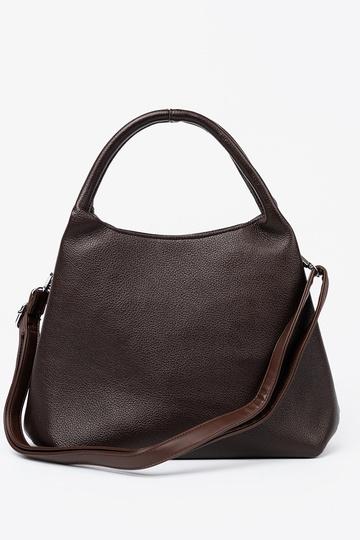 Elegantný Hnedá Kabelka z kosmetyczką In środku