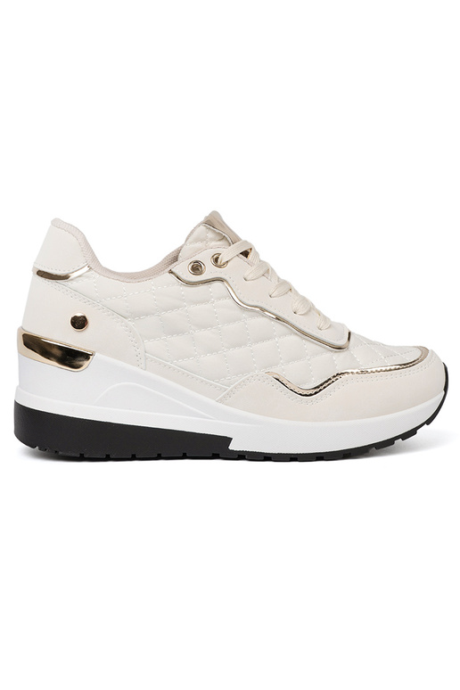 béžová Tenisky z połyskującymi zlatámi akcentami