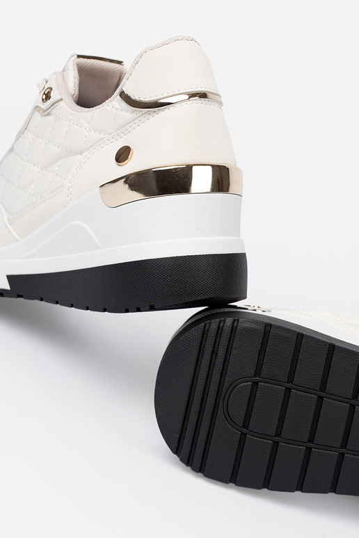 béžová Tenisky z połyskującymi zlatámi akcentami