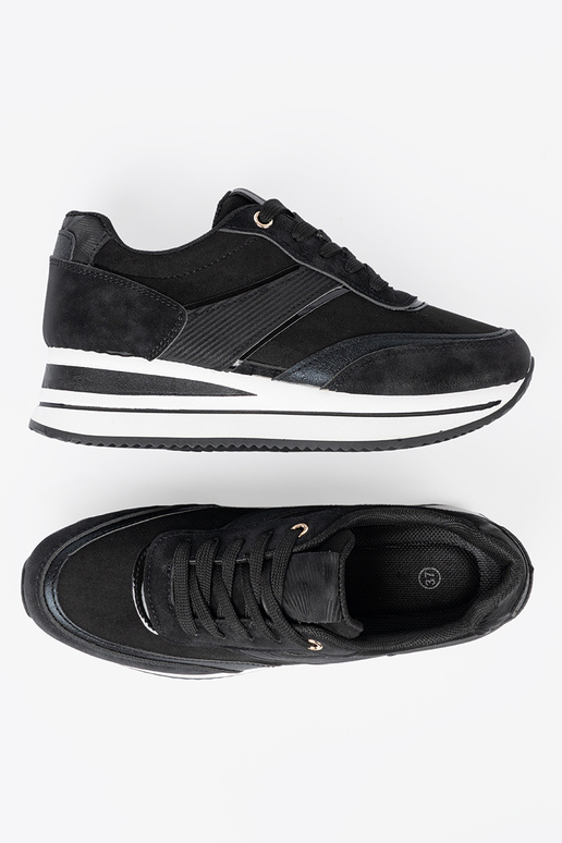 NoInoczesne čierna Tenisky z połyskującymi InstaInkami